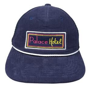 Palace Hotel Snapback Trucker Hat Blue One Size Adjustable Rope Bald Head Blues